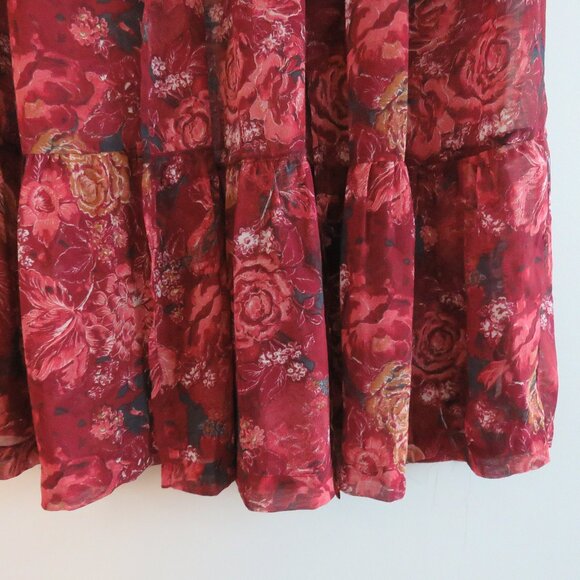 INTIMATELY FREE PEOPLE Away With Me Floral Lounge House Robe Sheer Boho Sz M/L - Picture 10 of 16